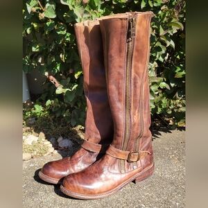 BED STU LEATHER CHESTNUT BOOTS SZ 9 Tango Teal Rustic